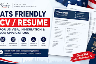 create an ats friendly CV resume for immigration visa and job applications