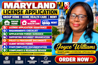 assist group home, home health care, nemt with license application in maryland