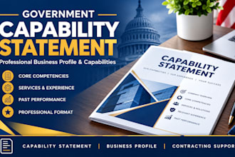 create a professional government capability statement