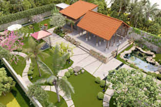 do house renovation floor plan, garden landscape, backyard,patio, terrace design
