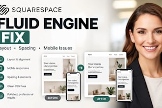 fix squarespace fluid engine layout, spacing, mobile issues and custom font CSS