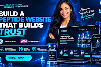 build a peptide website, research peptide store and peptide ecommerce website