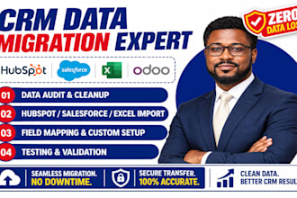 migrate your hubspot, salesforce or excel data to odoo CRM or other crms