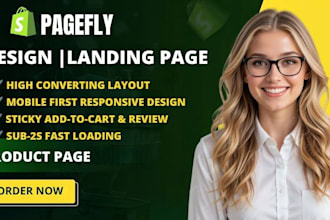 build a high converting pagefly shopify product page and landing page