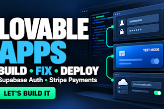 fix lovable app bugs integrate supabase auth stripe payments and deploy web apps