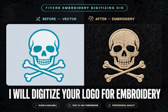 digitize your logo for machine embroidery in 24 hours