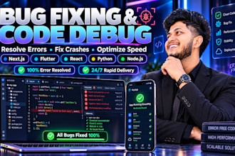 fix bugs and errors in web or mobile app code