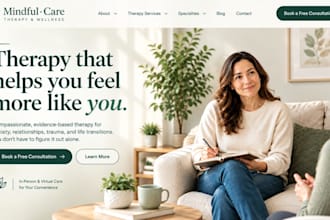 design wix counseling psychotherapy mental health therapy website