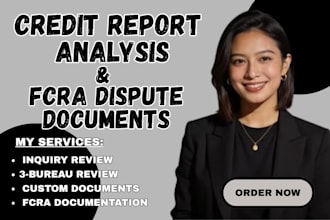 analyze your credit report and prepare fcra dispute documents