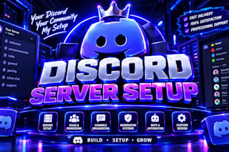 setup a professional discord server for gaming, dayz, crypto discord server