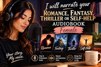 narrate your romance, fantasy, thriller self help audiobook