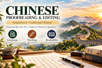 proofread and edit your chinese content mamually