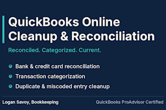 do quickbooks online cleanup and bank reconciliation