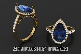 create custom 3d jewelry design jewelry cad modeling rendering for 3d printing