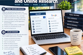 professional public records research and online research