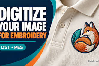 digitize your image for embroidery in dst and pes files