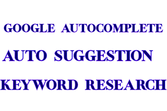 do goggle autocomplete, autosuggestion keyword resaerch for website ranking