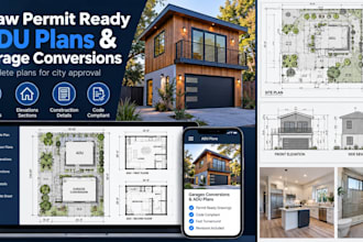draw permit ready adu plans and garage conversions