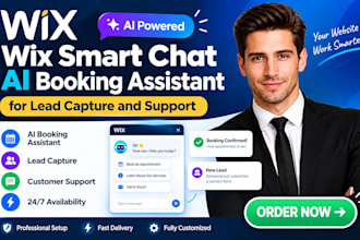 set up wix smart chat ai booking assistant for lead capture and support