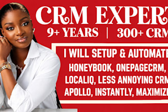 setup honeybook onepagecrm localiq less annoying CRM apollo instantly maximizer
