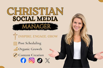 be your christian social media manager and content creator