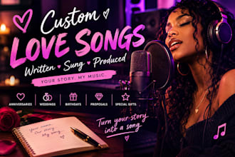 write and sing custom rnb or pop love song