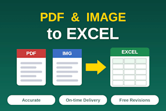 convert PDF or image to excel with accurate typing