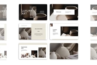 design a powerpoint artist portfolio art catalogue and gallery presentation