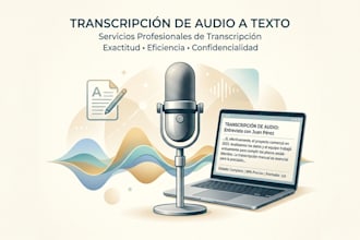 transcribiré tus audios a texto de forma rápida y precisa