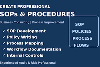 create sops policies and business procedures