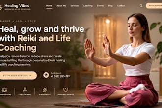 design wix holistic spiritual website reiki healing meditation website