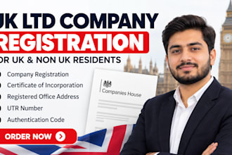 register UK ltd company for UK, non UK residents UK company formation bank setup