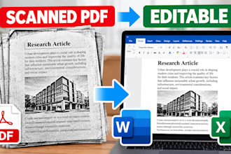 convert scanned PDF to editable word or excel