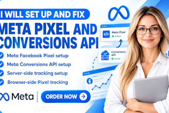 set up and fix meta pixel, conversions API and GTM server side tracking