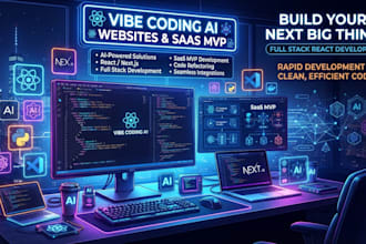 vibe coding ai website saas mvp react developer full stack dev code refactoring