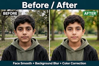 do professional photo editing, face smooth
