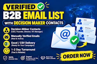 build a verified b2b email list with decision maker contacts