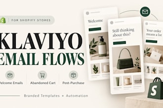 set up klaviyo welcome emailsabandoned carts and post purchase flows for shopify