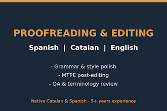proofread and edit your spanish or english text