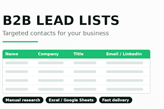 build a targeted b2b lead list with verified contacts