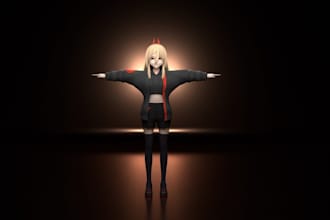 design 3d model for vrchat avatar, vrc character anime avatar, 3d printing, art