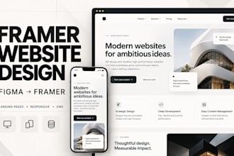 design framer website, convert figma to framer, design framer landing page