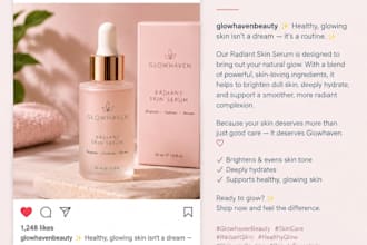 write engaging instagram captions for beauty and skincare brands