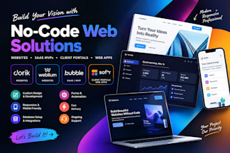 build dorik weblium bubble saas softr web app development