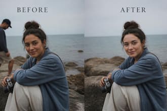 professionally retouch bulk images, swap faces, composite and remove objects