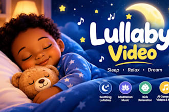 create baby lullaby music and sleep videos for youtube and kids