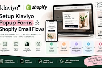 setup klaviyo popup forms and shopify email flows