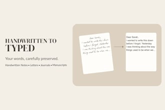 retype handwritten notes and documents into microsoft word