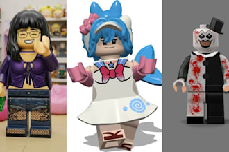 design custom 3d lego model lego moc with building instruction lego minifigure
