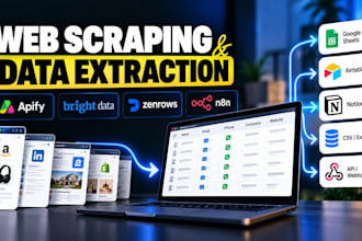 do web scraping and data extraction with apify bright data zenrows and n8n